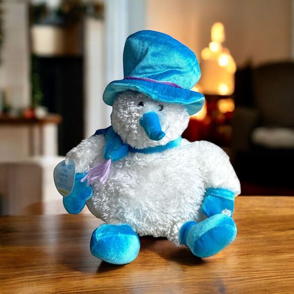 Dan Dee 10" Animated Plush Snowman Sings Elvis Blue Christmas Lights & Music - Picture 1 of 10